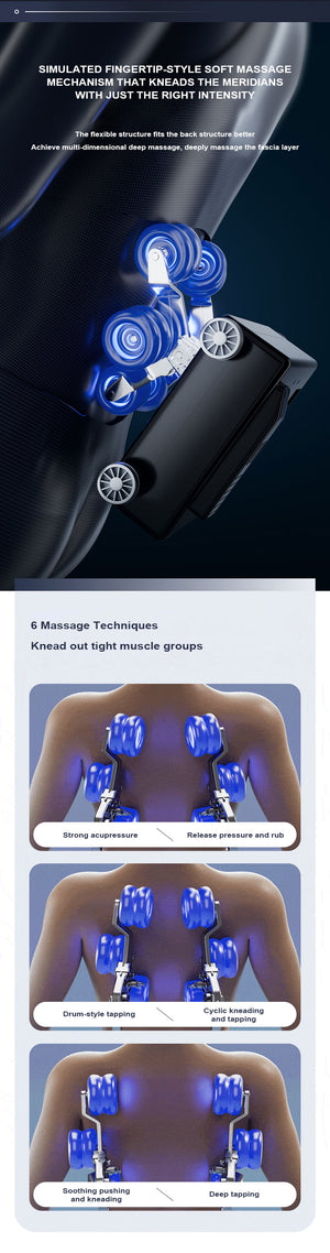 VD 18-Program Full-Body Massage Chair With Heat & Long SL Track Beige Colour