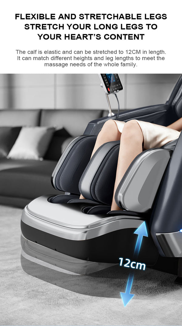 VD 18-Program Full-Body Massage Chair With Heat & Long SL Track Beige Colour