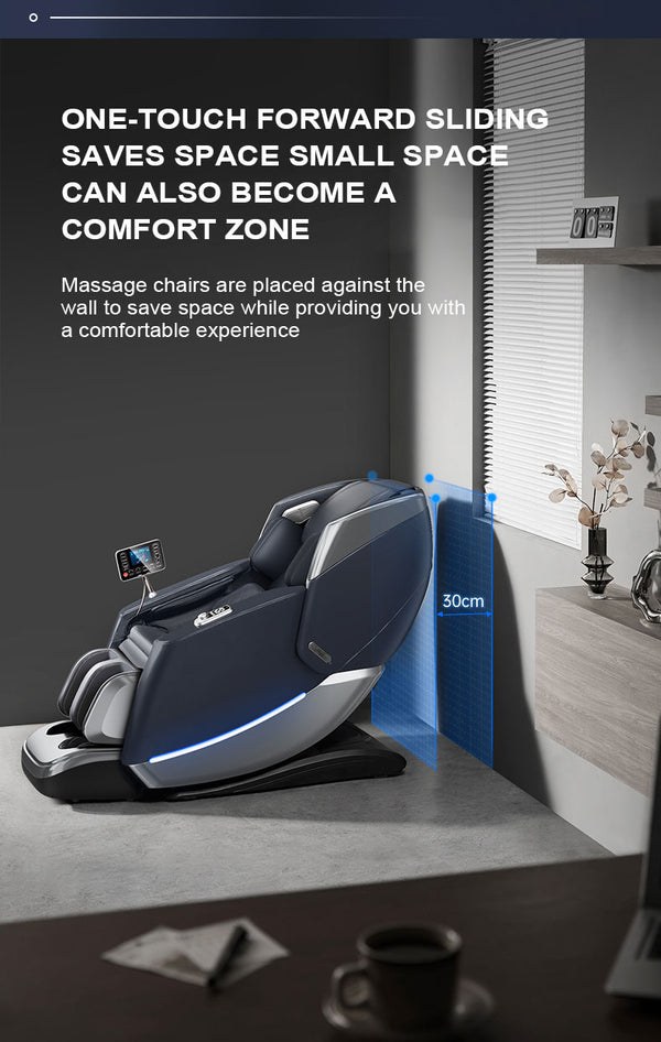 VD 18-Program Full-Body Massage Chair With Heat & Long SL Track Beige Colour