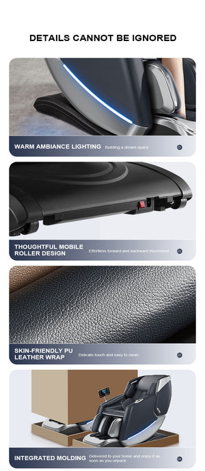 VD 18-Program Full-Body Massage Chair With Heat & Long SL Track Beige Colour