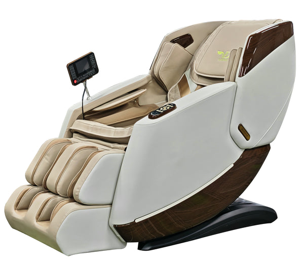 VD 18-Program Full-Body Massage Chair With Heat & Long SL Track Beige Colour