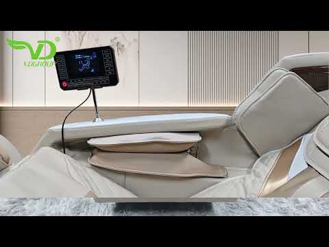 VD 18-Program Full-Body Massage Chair With Heat & Long SL Track Beige Colour