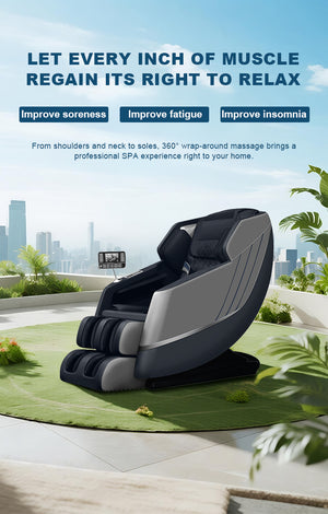 VD SL Ultra Long Track Massage Chair With Double Layered 4-Wheel Robotic Arm