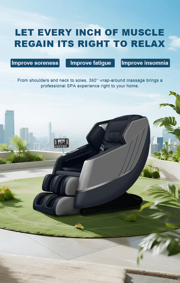 VD SL Ultra Long Track Massage Chair With Double Layered 4-Wheel Robotic Arm
