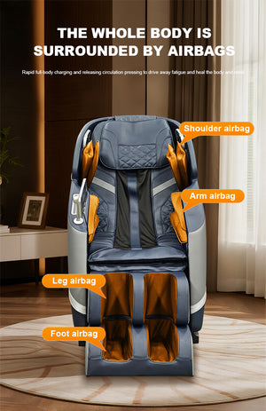 VD SL Ultra Long Track Massage Chair With Double Layered 4-Wheel Robotic Arm