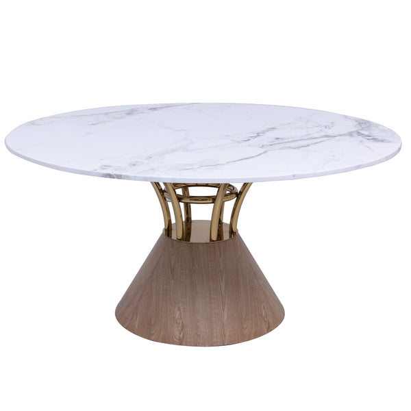 Lydia Round Marble Dining Table