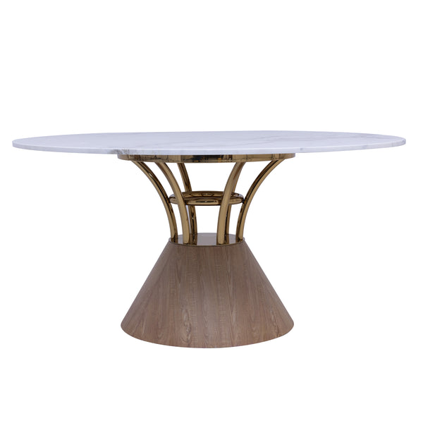 Lydia Round Marble Dining Table