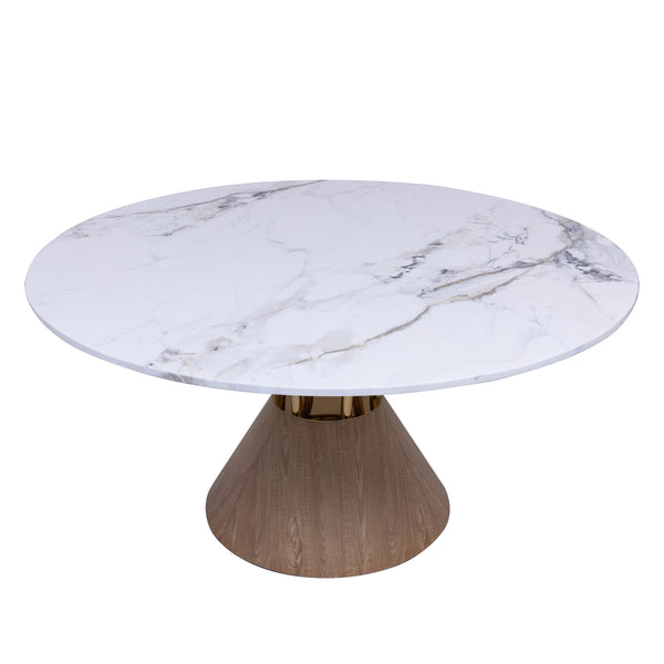 Lydia Round Marble Dining Table