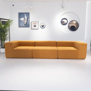 Luca Three Seater Modular Lounge - Golden Brown