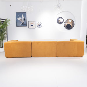 Luca Three Seater Modular Lounge - Golden Brown