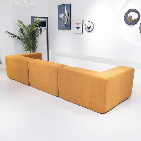 Luca Three Seater Modular Lounge - Golden Brown