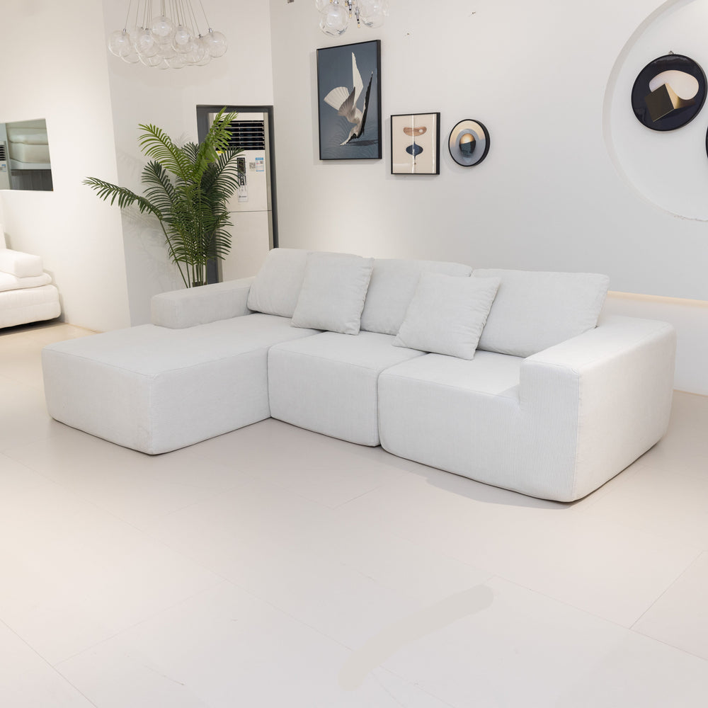 Elena L Shaped Modular Sectional Sofa With Left Chase