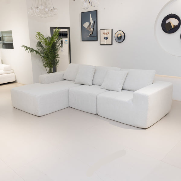 Elena L Shaped Modular Sectional Sofa With Left Chase