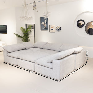 Valeria Six Seater Modular Cloud Sofa