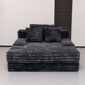 Martina Soft & Fluffy Plush Single Sofa Bed