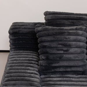 Martina Soft & Fluffy Plush Single Sofa Bed