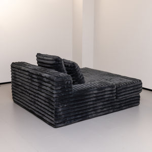 Martina Soft & Fluffy Plush Single Sofa Bed