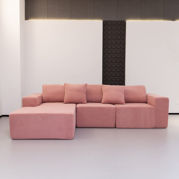 Elena L Shaped Modular Sectional Sofa With Left Chase