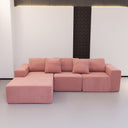 Elena L Shaped Modular Sectional Sofa With Left Chase