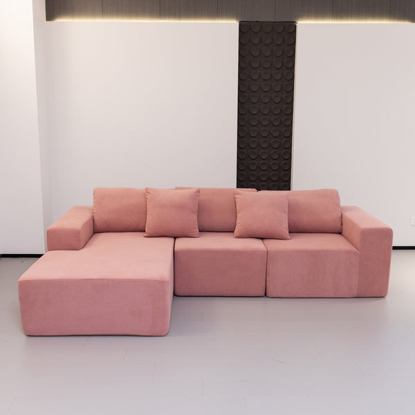 Elena L Shaped Modular Sectional Sofa With Left Chase