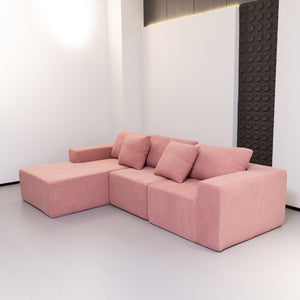 Elena L Shaped Modular Sectional Sofa With Left Chase