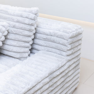 Martina Soft & Fluffy Plush Three Seater Sofa Bed