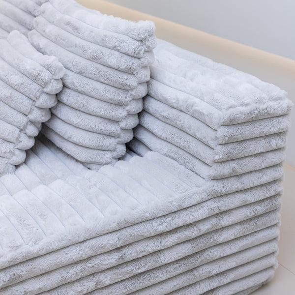 Martina Soft & Fluffy Plush Three Seater Sofa Bed