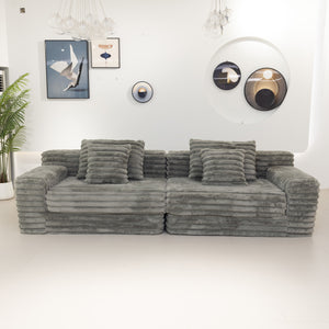 Martina Soft & Fluffy Plush Two Seater Sofa Bed