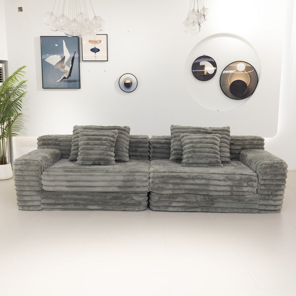 Martina Soft & Fluffy Plush Two Seater Sofa Bed