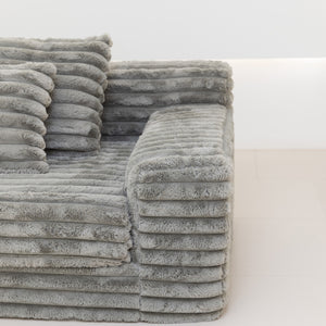 Martina Soft & Fluffy Plush Two Seater Sofa Bed