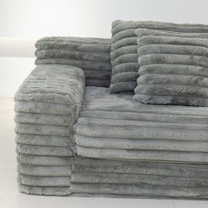 Martina Soft & Fluffy Plush Two Seater Sofa Bed