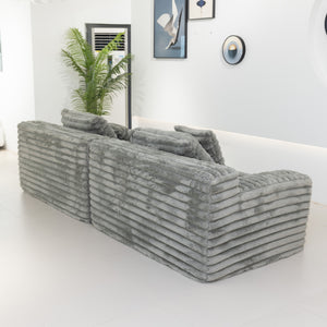 Martina Soft & Fluffy Plush Two Seater Sofa Bed