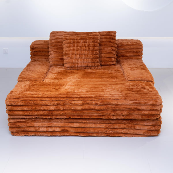 Martina Soft & Fluffy Plush Single Sofa Bed