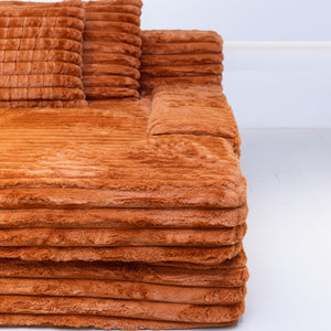 Martina Soft & Fluffy Plush Single Sofa Bed