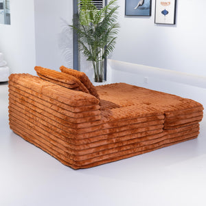 Martina Soft & Fluffy Plush Single Sofa Bed