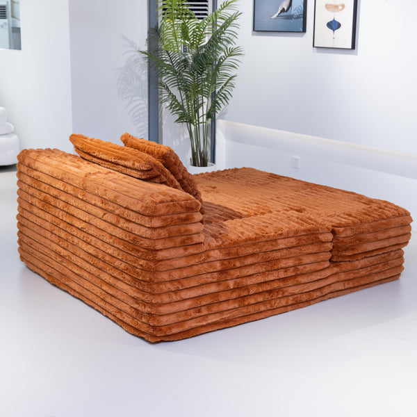 Martina Soft & Fluffy Plush Single Sofa Bed