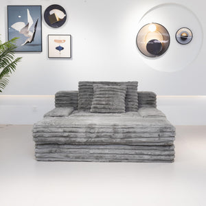 Martina Soft & Fluffy Plush Single Sofa Bed