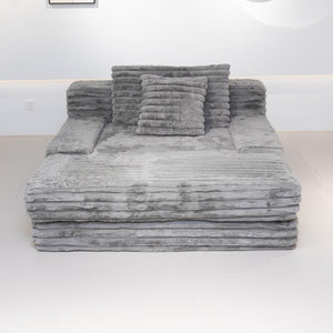 Martina Soft & Fluffy Plush Single Sofa Bed