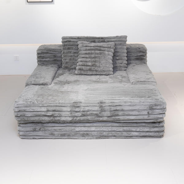 Martina Soft & Fluffy Plush Single Sofa Bed