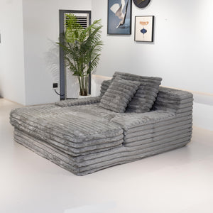 Martina Soft & Fluffy Plush Single Sofa Bed