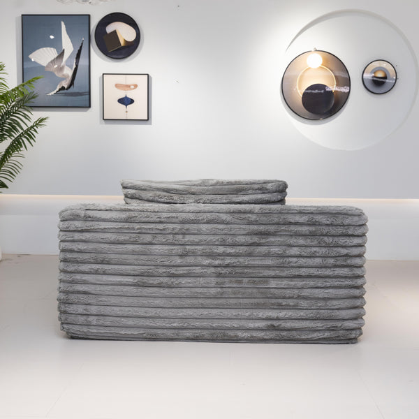 Martina Soft & Fluffy Plush Single Sofa Bed