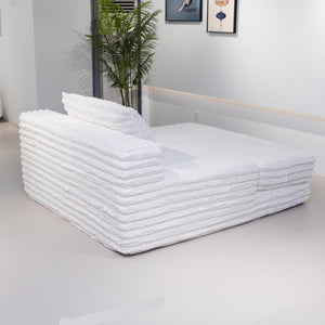 Martina Soft & Fluffy Plush Single Sofa Bed