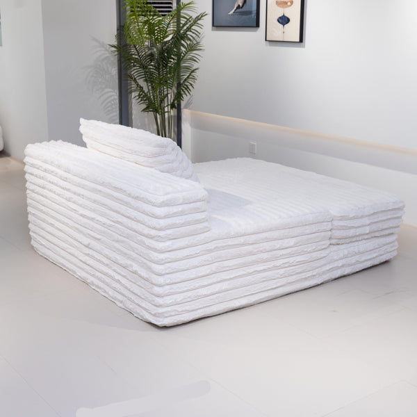 Martina Soft & Fluffy Plush Single Sofa Bed