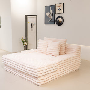 Martina Soft & Fluffy Plush Single Sofa Bed