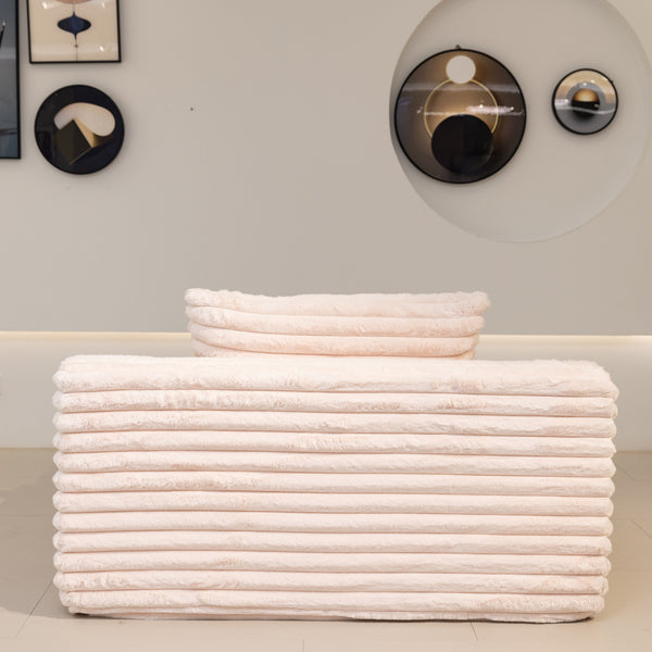 Martina Soft & Fluffy Plush Single Sofa Bed