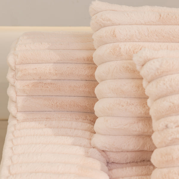 Martina Soft & Fluffy Plush Three Seater Sofa Bed