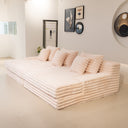 Martina Soft & Fluffy Plush Three Seater Sofa Bed