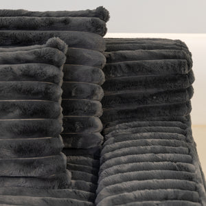 Martina Soft & Fluffy Plush Three Seater Sofa Bed