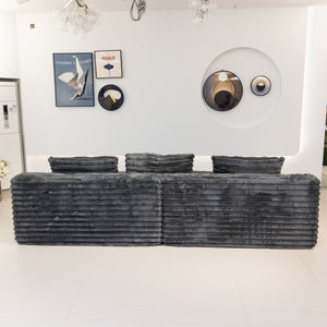 Martina Soft & Fluffy Plush Three Seater Sofa Bed