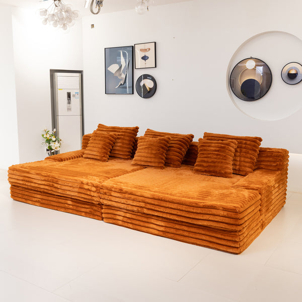 Martina Soft & Fluffy Plush Three Seater Sofa Bed